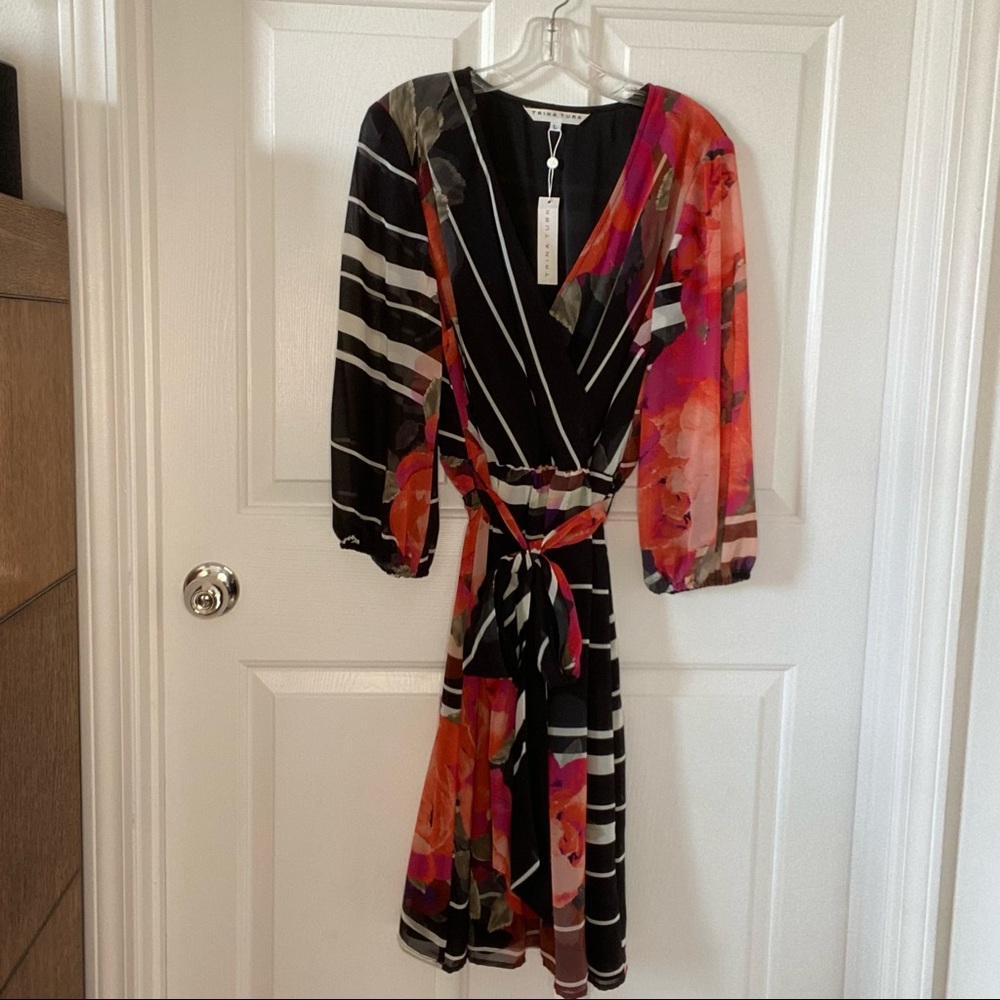 Trina Turk multi-patterned dress size L -new